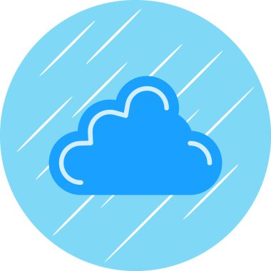 Basit Bulutlu hava simgesi, vektör illüstrasyonu