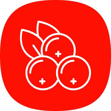 Frenk üzümü. Web simgesi basit illüstrasyon