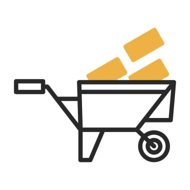 el arabası simgesi vektör illüstrasyonu 