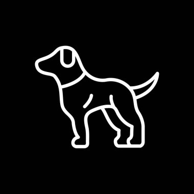 Köpek. Web simgesi basit illüstrasyon 