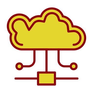 Bulut Hesaplama Grafik Web simgesi Basit tasarım 