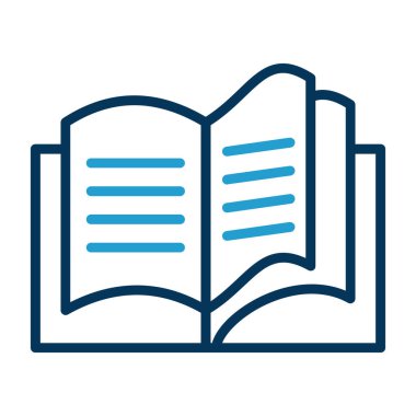 Kitap simgesinin vektör illüstrasyonu 