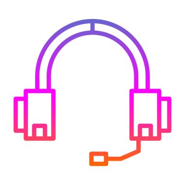 kulaklık simgesi, vektör illüstrasyonu basit tasarım