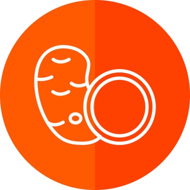 Tatlı Patates Web ikonu vektör illüstrasyonu