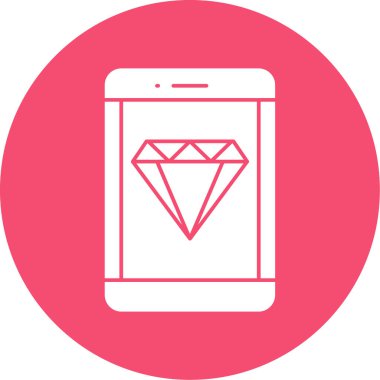 Akıllı telefon simgesinin vektör illüstrasyonu 