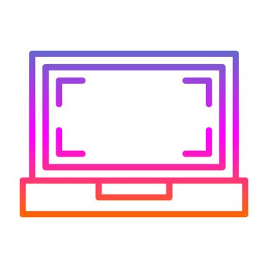 Bilgisayar. Web simgesi basit illüstrasyon