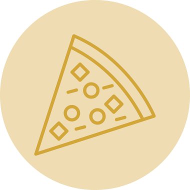 Pizza yaratıcı ikon vektör illüstrasyonu                