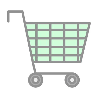 Alışveriş arabası ikonu. vektör illüstrasyonu                     