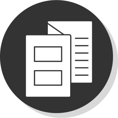 Broşür simgesi, vektör illüstrasyonu basit tasarım