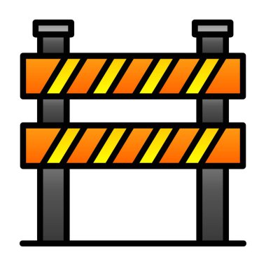 bariyer simgesi basit illüstrasyon