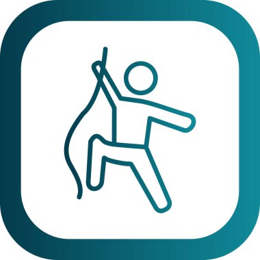 Erkek tırmanıcı simgesi vektör illüstrasyonu