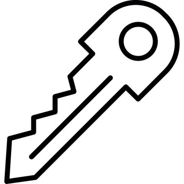 anahtar simgesi, basit vektör çizim