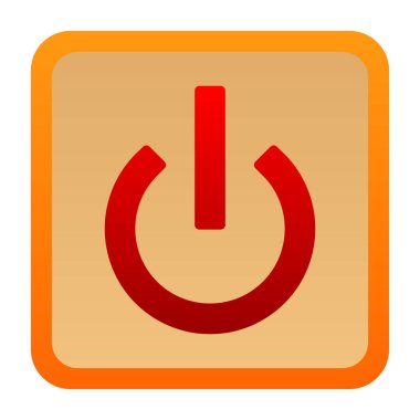 Güç Düğmesi simgesi, vektör illüstrasyonu 