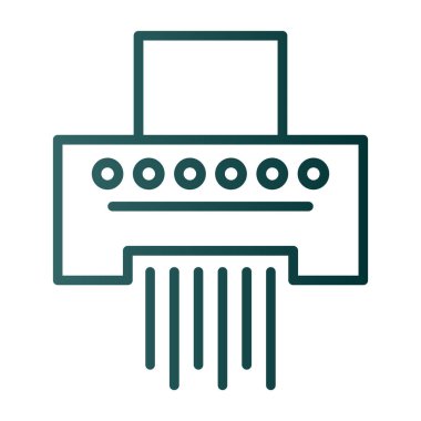 Kağıt Öğütücü düz simgesi, vektör illüstrasyonu 