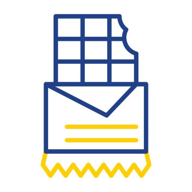 çikolata çubuğu simgesi, vektör illüstrasyonu basit tasarım