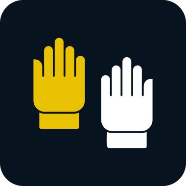 Soyut arkaplanda izole edilmiş eldiven simgesi