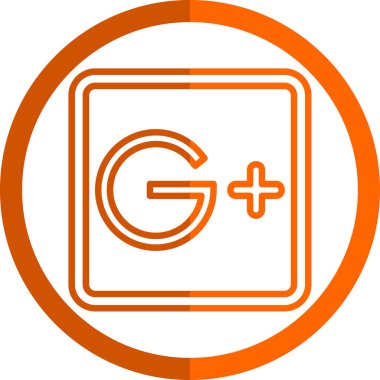 Google Plus web simgesi vektör çizimi