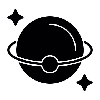 gezegen simgesi, vektör illüstrasyonu basit tasarım