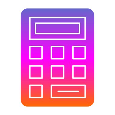 Basit Hesaplayıcı Simgesi, vektör illüstrasyonu