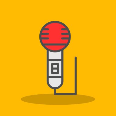 mikrofon simgesi vektör illüstrasyonu