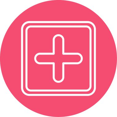 Artı işaret simgesi, vektör illüstrasyonu