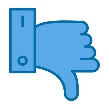 Hoşlanmamak. Web simgesi vektör illüstrasyonu 