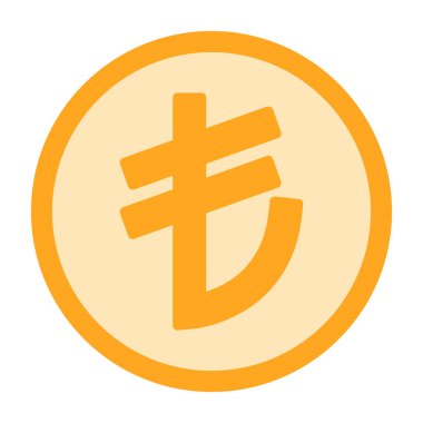 Türk Lirası madeni para, web basit illüstrasyon