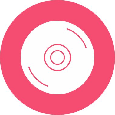 CD mi? Web simgesi basit illüstrasyon