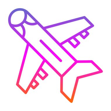 Uçak. Web simgesi basit tasarım                          