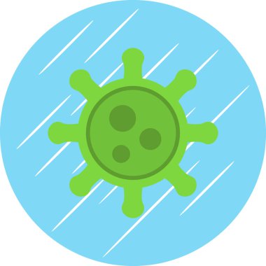 Virüs simgesi, vektör illüstrasyonu, düz tasarım