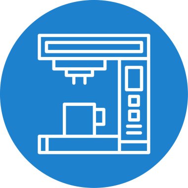 kahve makinesi ikon vektör illüstrasyonu