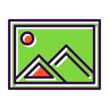 resim simgesi, vektör illüstrasyonu basit tasarım