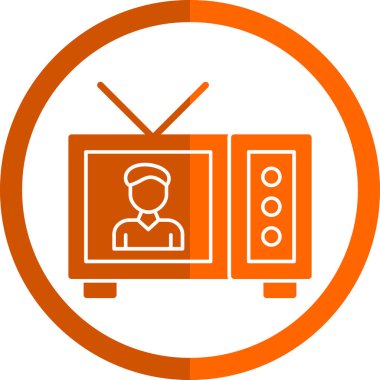  Tv Web simgesi, vektör illüstrasyonunu göster 