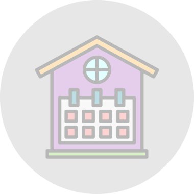 ev simgesi, vektör illüstrasyonu.