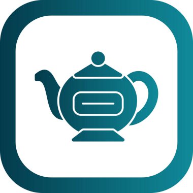 Çaydanlık ağı simgesi. Basit resimleme                           