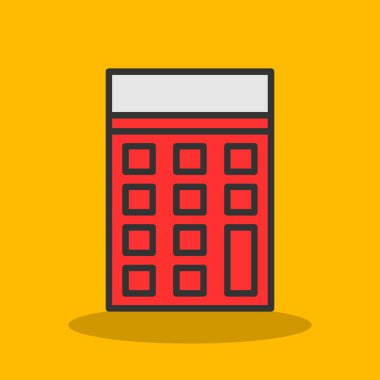 Basit Hesaplayıcı Simgesi, vektör illüstrasyonu