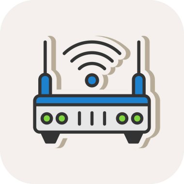 wifi internet yönlendirici vektör çizimi 