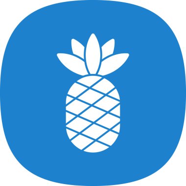 Ananas. Web simgesi basit illüstrasyon 