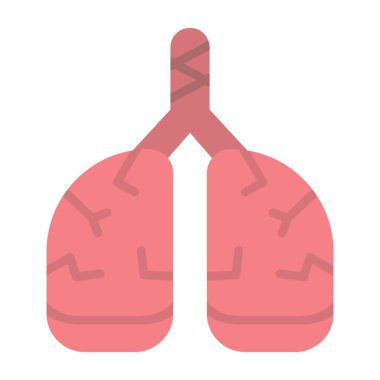 Bir insan akciğerinin vektör çizimi  