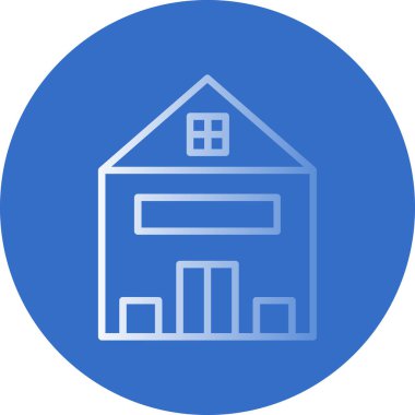 ahır inşa simgesi vektör illüstrasyonu