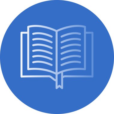 Kitap vektör simgesi, resimleme okunuyor