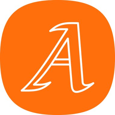 Bir harfin vektör illüstrasyonu