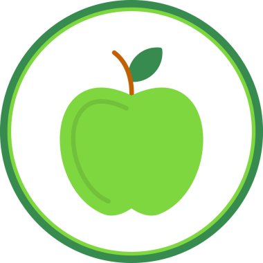 Elma. Web simgesi basit illüstrasyon