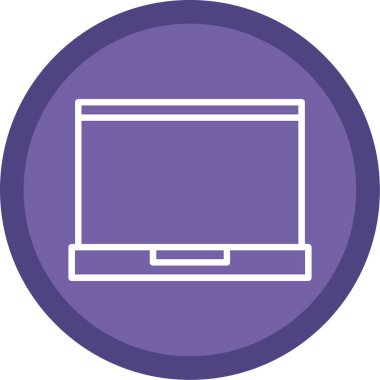 dizüstü bilgisayar simgesi, vektör illüstrasyonu basit tasarım