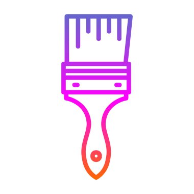 Boya fırçası simgesinin vektör illüstrasyonu