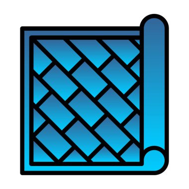 Kafes rengi ikon vektör illüstrasyonu