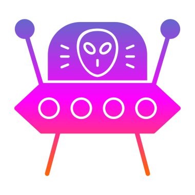 Uzaylı simgesi, vektör illüstrasyonu