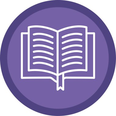 Kitap vektör simgesi, resimleme okunuyor