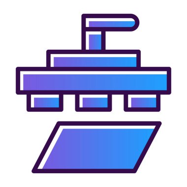 Bir bina simgesinin vektör illüstrasyonu