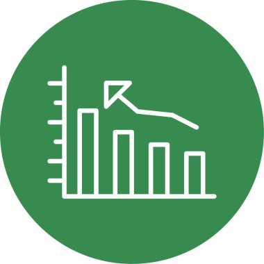 Basit tasarım web simgesi çizili çubuk grafiği 